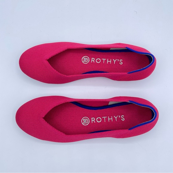 Rothy’s Round Toe Ballet Flats 7 1/2 Hot Pink Sexy Barbie - Picture 14 of 15
